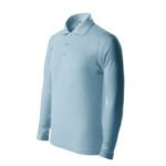 Kids Pique Polo LS Polo Shirt (Blue) - Image 4
