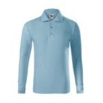 Kids Pique Polo LS Polo Shirt (Blue) - Image 5