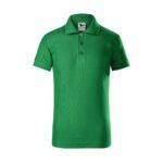 Kids Pique Polo Shirt (Grass Green) - Image 2