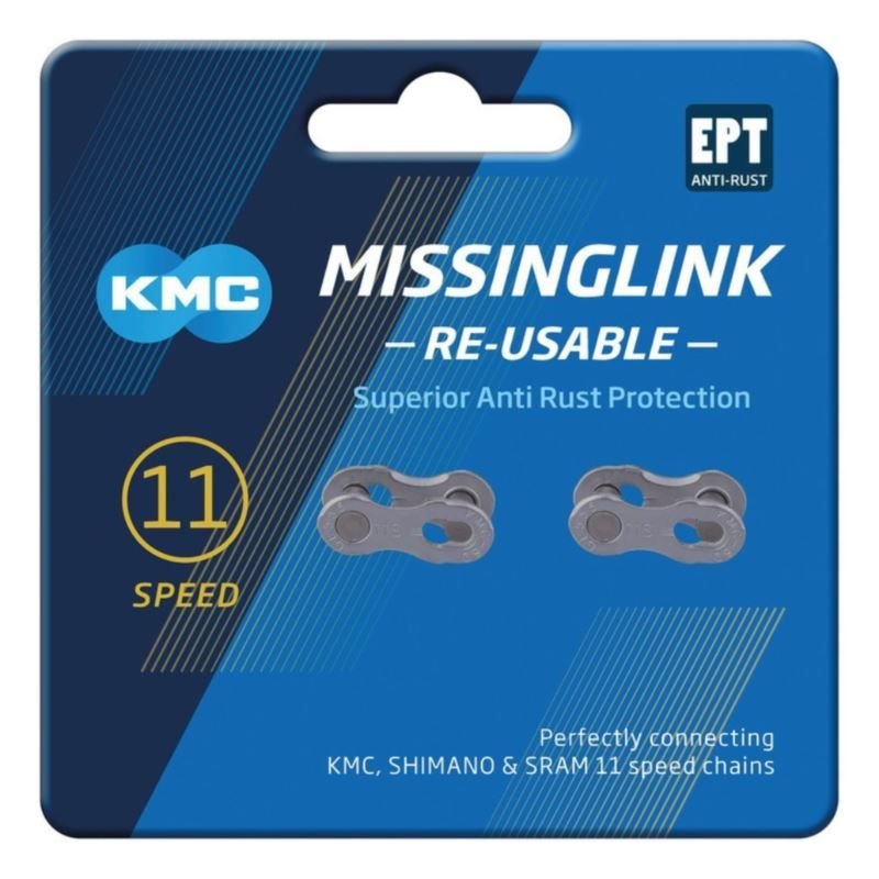 lupin-wear-ca-kmc-connector-11r-ept-2-pieces-silver-11-row-blister-1894474 KMC Connector 11R EPT: