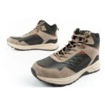 Lee Cooper mens winter hiking boots, insulated, high-ankle, beige, black - Image 8