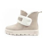 Lee Cooper womens boots winter boots fashionable sheepskin insulated leather beige - Image 2