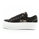 Lee Cooper womens sneakers platform black with gold - Image 2