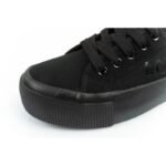 Lee Cooper womens sports shoes fabric platform sneakers black - Image 6