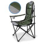 LUX FOLDING CAMPING CHAIR 60X60X105CM GREEN-BLACK - Image 6