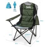 LUX FOLDING CAMPING CHAIR 60X60X105CM GREEN-BLACK - Image 7