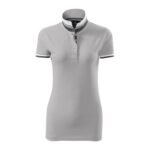 Malfini Collar Up W MLI-257A4 Silver Gray Polo Shirt - Image 2