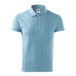 Malfini Cotton M MLI-21215 blue polo shirt - Image 5