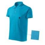Malfini Cotton M MLI-21244 turquoise polo shirt