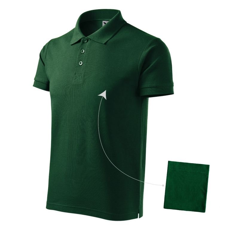 lupin-wear-ca-malfini-cotton-m-mli-212d3-dark-green-polo-shirt-1095618 Malfini Cotton M MLI-212D3 dark green polo shirt - Image 1
