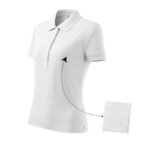 Malfini Cotton W MLI-21300 white polo shirt