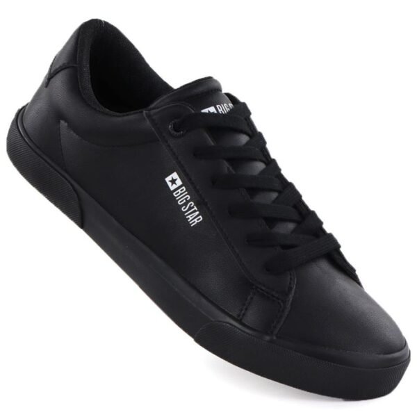 Mens low-top sneakers, eco-leather, black, Big Star TT174002