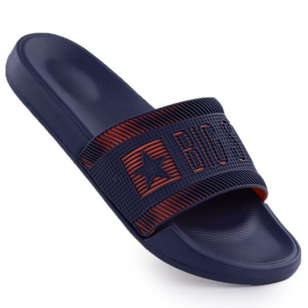 Mens navy blue Big Star RR174A052 beach pool flip-flops