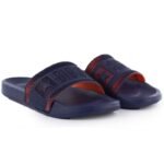 Mens navy blue Big Star RR174A052 beach pool flip-flops - Image 3