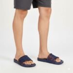 Mens navy blue Big Star RR174A052 beach pool flip-flops - Image 5