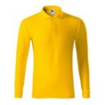 Mens Pique Polo LS Polo Shirt (Yellow) - Image 2