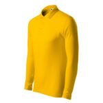 Mens Pique Polo LS Polo Shirt (Yellow)