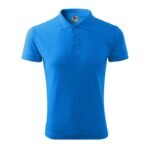 Mens Pique Polo Shirt (snorkel blue) - Image 2
