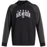 Mens Under Armour Rival Fleece Colorblock Hoodie Black 6003958 001 - Image 2
