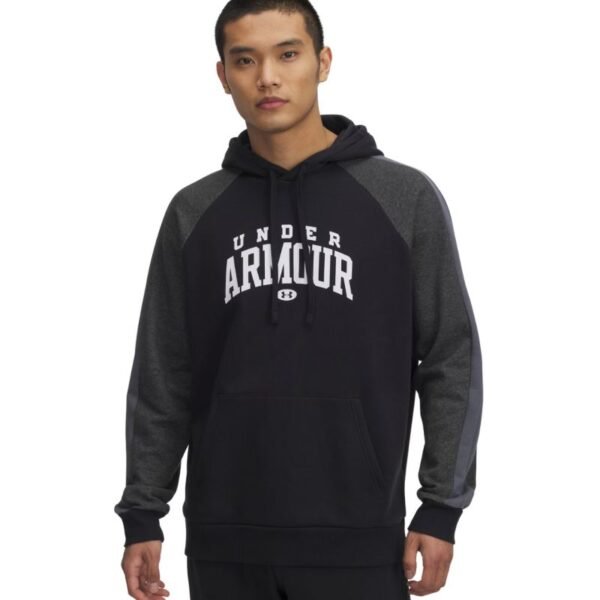 Mens Under Armour Rival Fleece Colorblock Hoodie Black 6003958 001