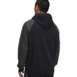 Mens Under Armour Rival Fleece Colorblock Hoodie Black 6003958 001 - Image 4