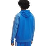 Mens Under Armour Rival Fleece Colorblock Hoodie Blue 6003958 402 - Image 2