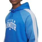 Mens Under Armour Rival Fleece Colorblock Hoodie Blue 6003958 402 - Image 3
