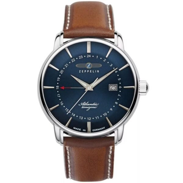 Mens Watch ZEPPELIN Atlantic Timezone 8442-3 + BOX
