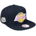 Mitchell Ness NBA Los Angeles Lakers Top Spot Snapback Hwc Lakers Cap HHSS2976-LALYYPPPBLCK - Image 2