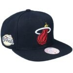 Mitchell Ness NBA Miami Heat Top Spot Snapback Hwc Heat Cap HHSS2976-MHEYYPPPBLCK - Image 2