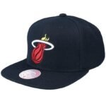 Mitchell Ness NBA Miami Heat Top Spot Snapback Hwc Heat Cap HHSS2976-MHEYYPPPBLCK