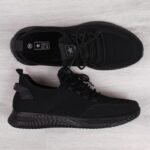 NEWS M EVE266A black textile sports shoes - Image 3