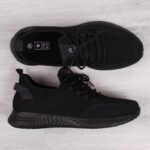 NEWS M EVE266A black textile sports shoes - Image 5