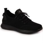 NEWS M EVE266A black textile sports shoes - Image 6