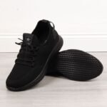 NEWS M EVE266A black textile sports shoes - Image 7