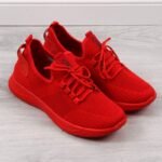 NEWS M EVE266B red textile sports shoes - Image 3
