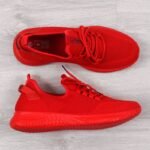 NEWS M EVE266B red textile sports shoes - Image 8