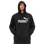Puma mens black fashionable cotton kangaroo sports hoodie