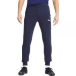 Puma mens cotton sweatpants, comfortable, sporty style, navy blue