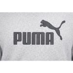 Puma mens gray fashionable cotton kangaroo sports hoodie - Image 4