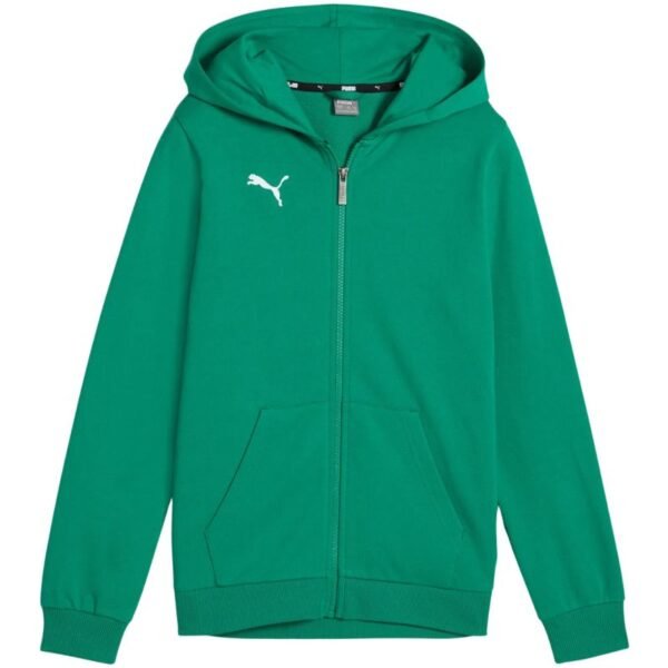 Puma teamGoal Casuals Hooded Kids Sweatshirt Green 658596 05