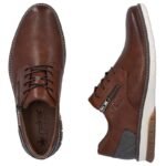 Rieker 14412-24 mens comfortable brown leather shoes - Image 3
