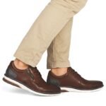 Rieker 14412-24 mens comfortable brown leather shoes - Image 6