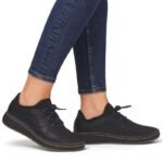 Rieker 50960-00 womens leather high-heeled shoes, black - Image 6