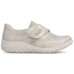 Rieker 59552-62 comfortable womens shoes with Velcro, beige and gold - Image 4