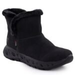 Rieker M6554-00 Waterproof Womens Snow Boots with Fur Trim, Black