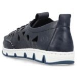 Rieker W RKR652 navy blue openwork leather shoes - Image 6