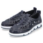 Rieker W RKR652 navy blue openwork leather shoes - Image 8