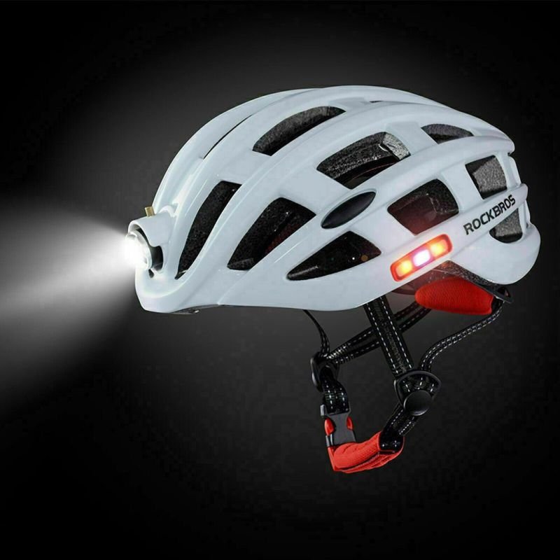 lupin-wear-ca-rockbros-mtb-bike-helmet-with-light-white-57-62cm-1897130 Rockbros MTB bike helmet with light white 57-62cm - Image 1