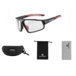 Rockbros photochromic glasses black and red - Image 2